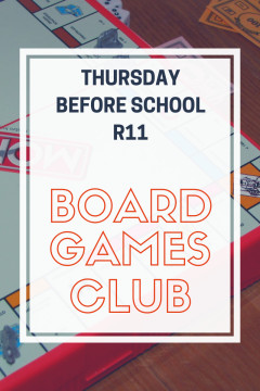 Board games club poster Sept 22