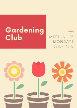 Gardening club poster Sept 22